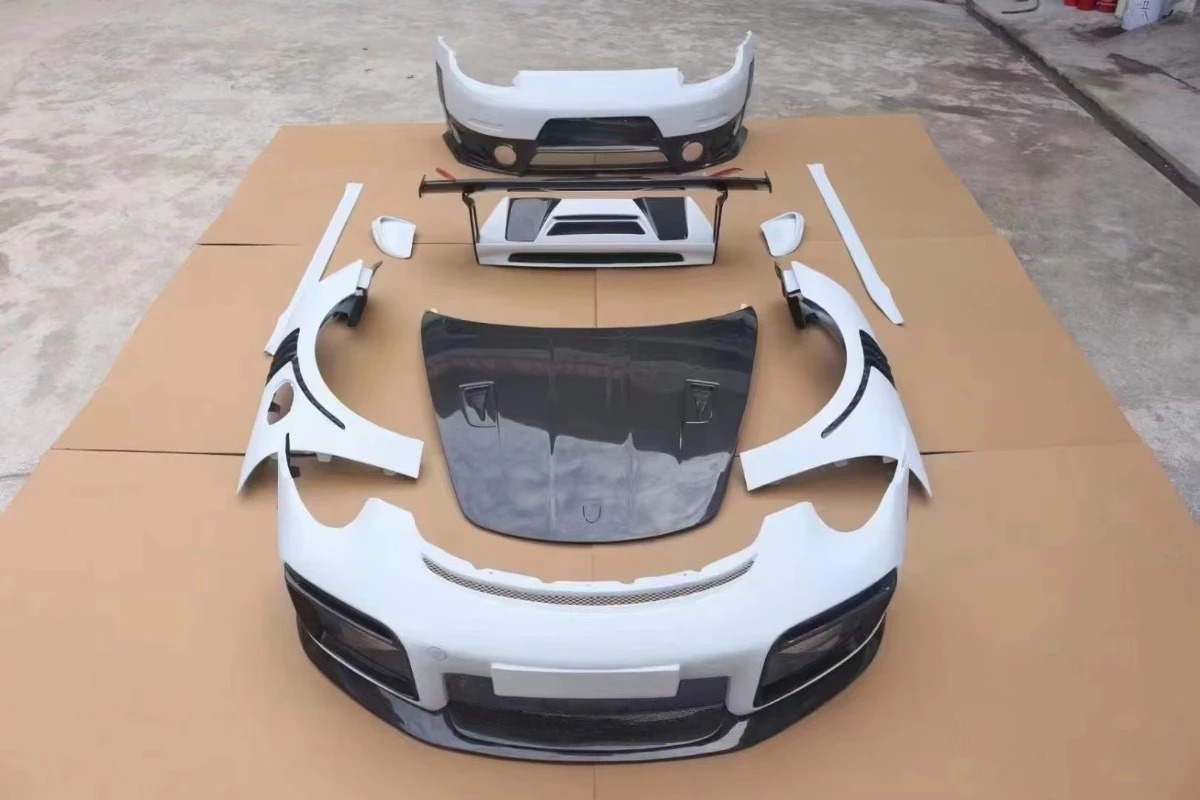 High Quality Car Body Kit for  911 991.1 991.2  to GT2 RS Style Half Carbon Fiber Front Rear Bumper Fenders Hood Spoiler